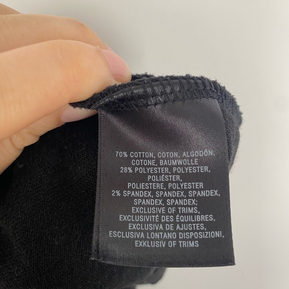 Anthropologie Black Scalloped Cut-out Peplum Tank - Picture 6 of 7